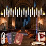 Hobrad Spells Voice Controled Wind with 20PCS Floating Candles Decorations Indoor Hanging Candles Battery Candles with Voice Remote Control