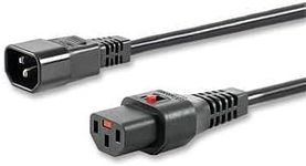 Alogic IEC Lock C13 to IEC C14 Power Extension Cord, 1 Meter