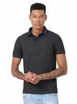 STELLERS Men's Classic Golf Polo T-Shirt | Wrinkle Free | Quick Dry | Soft | Feather Touch Feel | Regular Fit (Medium, Dark Grey)