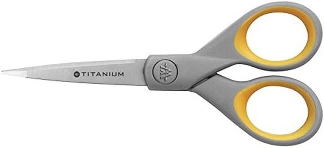 Westcott 5" Pointed Titanium Bonded Scissors with Soft Grip Handles