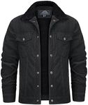 KEFITEVD Trucker Jacket Men Sherpa 