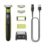 Philips OneBlade Original Hybrid Face + Body - Electric Beard Trimmer, Shaver and Body Groomer, 2 x Original Blade for face, 1 x 5-in-1 Adjustable Comb, 1 x Body Kit (Model QP2824/30)