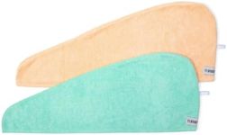 Turbie Twist Microfiber Turbie 2 Pack - Bermuda/Peach