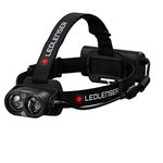 Ledlenser H19R Core - Rechargeable Outdoor LED Head Torch, Super Bright 3500 Lumens Headlamp, Red Light Night Vision, 300 Meter Focus, Water Resistant (IP68), (Package may vary)