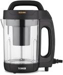 Tower Vizion 1.6L Soup Maker with Transparent Body, Overflow Protection, 1000W, Black, T12067
