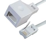 BT Telephone Extension Cable 20m - Relloh White Male to Female Easy Install Extension Cable Stable Signal For BT Landline Home Office Fax Modem - BT to BT