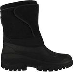 New Black Unisex Mens Ladies Horse Riding Yard Waterproof Stable Walking Rain Snow Winter Ski Wellies Wellington Wellys Warm Farm Mucker Boots - Black - 7 UK