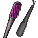 TYMO Hair Straightener Brush - Enhanced Ionic Straightening Brush with 16 Heat Levels for Frizz-Free Silky Hair, Anti-Scald & Auto-Off Safe & Easy to Use, Straightening Comb for Home, Travel, Salon