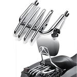 TIGERSGATE Chrome Detachable Stealth Luggage Rack Fender Shelf Compatible with Harley Touring Road King Road Glide Street Glide Electra Glide 2009-up