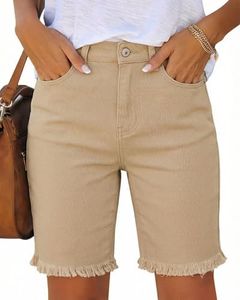 Utyful Shorts for Women Trendy Summer Jorts Jean Shorts Womens Country Concert Outfit Khaki Medium Fits US Size 8 to 10