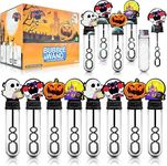 24 Pack Halloween Bubble Wands for Kids - Spooky Ghost, Bat, and Pumpkin Designs, Party Favors Bulk with Colorful Bubbles for Trick or Treat, Goodie Bag Stuffers, Birthday Gifts, Carnival Prizes