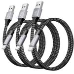 USB C Cable [3 Pack], QC 3.0 USB to USB C Cable Fast Charging, [ 1.6ft+3.3ft+3.3ft ] Nylon Braided USB Type C Phone Data Cord for iPhone 16 15 Pro Max Plus, Samsung Galaxy S23 S22 S21 etc