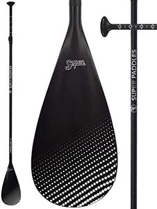 SUP Paddle - Carbon Fiber & Fiberglass Paddles - 3 Piece Adjustable Paddle Board Paddles - Carbon Fiber or Fiberglass Performance Blades with Lightweight Aluminum Shaft Stand-Up Paddles