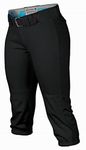Easton PROWESS Fastpitch Softball Pant | Women's | Small | Black | 2020 | 4 Way Stretch Mesh Inserts for Ultimate Fit + Comfort | Double Reinforced Knee | Elastic Waistband | Scotchgard | Zipper