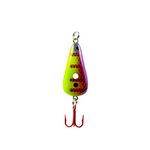 Lindy Glow Spoon Glowing Ice Fishing Lure Jigging Spoon, Viral Perch, 1/16 oz