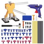 Car Dent Repair Kit,Car Dent Puller,66 PCS Paintless Dent Removal Kit with Dent Puller,Dent Puller Tabs, Glue Gun, Glue Sticks for Auto Body Dent Removal, Minor Dent and Deep Dent Removal