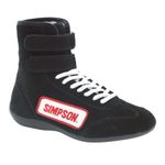 Simpson Racing 28900BK The Hightop Black Size 9 SFI Approved Driving Shoes