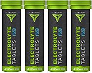 Fluid Tactical- Effervescent Hydration Tablets, Electrolyte Replacement & Dehydration Prevention, 4 Pack, 40 Servings (Lemon Lime)