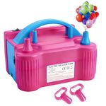 Electric Balloon Pump 600W High Power - Dual Nozzle (Auto/Semi-Auto) Portable Balloon Inflator for Party/Wedding/Birthday, Quick Inflation, Plug-In Air Pump for Party Supplies