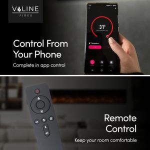 Valine 50" Electric Fireplace – Wall Mounted Heater