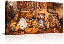 sechars African Drums Wall Art Vint