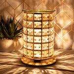 The Leonardo Collection Desire Aroma Wax/Oil Burner Lamp CRYSTAL (Gold), Multicolor, Medium, JNS_472230