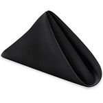 DWCN Set of 6 Cloth Napkins, 18 x 18 Inch, Soft Durable Washable Reusable Table Napkin, Ideal for Parties, Weddings and Dinners, Black