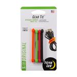 Nite Ize Original Gear Tie, Reusable Rubber Twist Tie, 3-Inch, Assorted Colors, 4 Pack