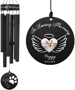ASTARIN Personalized Pet Memorial Wind Chimes, 30 Inches Customized Memorial Wind Chime with Photo for Loss of Pet, Custom Dog,Cat Sympathy/Memorial/Remembrance Gift,Loss of Dog, cat,Pet Loss Gift