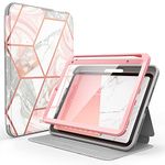 i-Blason Cosmo Case Designed for iPad Mini 6/iPad Mini 6th Generation (2021), Full-Body Trifold with Built-in Screen Protector Protective Smart Cover with Auto Sleep/Wake & Pencil Holder (Marble)