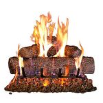 Peterson Real Fyre 24-inch Live Oak Log Set With Vented Burner, Match Lit (Natural Gas Only)