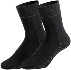 YDQUANI 3mm Neoprene Socks, Wetsuit Booties Cold Water Swimming Boots for Women Men Open Water Swimming Diving Surfing Kayaking Paddleboarding