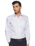 Van Heusen Men's Checkered Loose fit Formal Shirt (VHSFBCUBU96181_Blue 39)