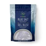 EUPHERBIA Blue Salt, Coarse, Rare Mineral Salt, High Potassium, Lower Sodium, Natural, Unprocessed, Hand Harvested, Kosher Certified, 227g (8 Oz)