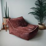 Mollismoons Bean Bag Chairs/Premium Class/Luxury/Jumbo Size/for Adults Sofa Reading Chairs Bedroom Bean Bed Recliner Bean Chair Machine wash/6 Months Warranty/Cover only (Brown)