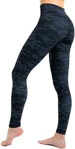 Compression Leggings for Women, Tummy Control Workout Gym Running Yoga Pants, Camo Black Super High Waist, 3X-Large