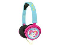 Lexibook Unicorn Stereo Headphone, Kids Safe, Foldable and Adjustable, Pink / Blue HP017UNI