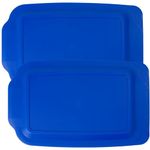 Replacement Lid Cover for Pyrex 3 QT Glass Baking Dish Caserole Container 233-PC (Blue), 2-Pack