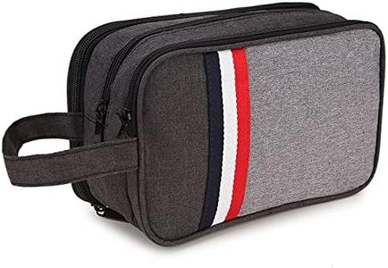Mens Toiletry Bag,RAVUO Water Resistant Travel Toiletry Organizer Dopp Kit Shaving Bag for Toiletries Accessories (Black)