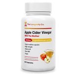 Apple Cider Vinegar with Mother - 2000mg Daily Serving - Super Strength ACV Capsules - Raw Unfiltered & Sourced from Using Red Somerset Apples Rich in Beneficial Enzymes - 90 Vegan Tablets