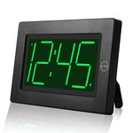 Alarm Clock, Wall Clock, Digital Clock, 3" LED Digit Display, Battery Operated, Adjustable Brightness, Auto Night Mode, Auto Alarm Volume Increasing, Wall-Mount & Table-top