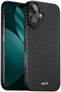 Mous for iPhone 17 6.3-inch Slim Case, Compatible with MagSafe - Super Thin - Magnetic iPhone 17 Phone Cover, Carbon Fibre, Black