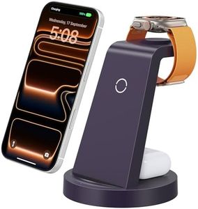 Anlmz 3 in 1 Charging Station for iPhone - Wireless Charger for Apple Products Multiple Devices - Charging Dock Stand for AirPods (for iPhone 17 16e 16 15 14 13 pro 12 11 X Max)