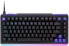 Logitech G512 X 75 Dual SWAP, Hot-Swappable TMR Analog/Mechanical Gaming Keyboard, Linear, 8K Polling Rate, Custom Actuation 0.1-4.0 mm, Rapid Trigger, LIGHTSYNC RGB, Wired, PC, Mac - Black