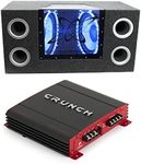 Pyramid BNPS102 10" 1000W Subwoofers Bandpass Box and PX-1000.2 1000W 2 Ch Amp