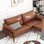 Vonanda Faux Leather Couch, Caramel