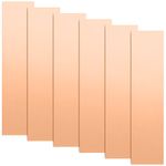6 Pcs 99.9%+ Pure Copper Sheet Metal 10'' x 2.5'' Film Attached Copper Plate 0.5mm Thickness Craft Metal Sheets for Crafting Jewelry Repairs Enameling Electrical