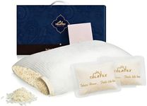 Talatex Adjustable Shredded Latex Pillow-Customisable Loft for Side, Back & Stomach Sleepers | Adjustable Filling to Neck Support & Spinal Alignment | Orthopaedic Cervical Pillow with Washable Cover