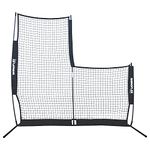 Champion Sports Rhino Flex Reversible Baseball Protective L Screen Pitching Net with Carry Bag,Black