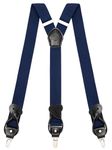 Kohentact Suspenders for Men with Clip & 6 Buttons 1.4in Y-Shape Stainless Steel